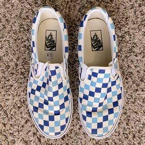 Vans Checkerboard Slip-Ons Topaz Blue (Unisex)